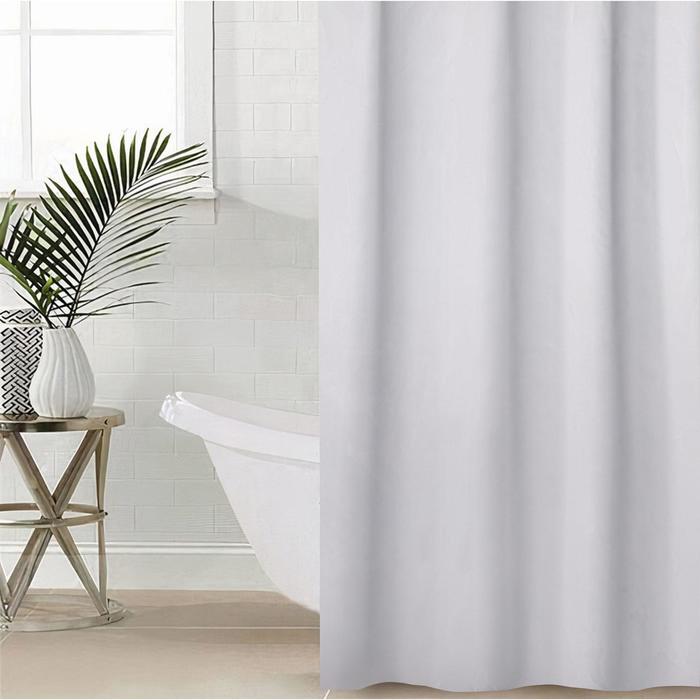 Штора для ванной комнаты SAVANNA «Классика», с люверсами, 200×200 см, полиэстер, цвет белый